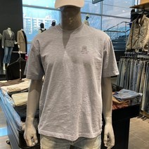 버커루 루즈핏 등판 레터링 워싱 슬럽 라운드 반팔티