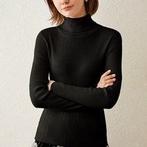 지나홈 부드러운 여성 목폴라 니트 긴팔