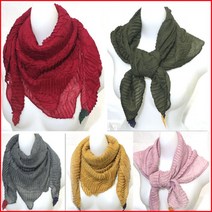 사각 낙엽 스카프 엠보 가을 머플러 주름