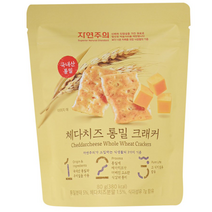 자연주의 체다치즈 통밀 크래커 80g 친환경 유기농 디저트 스낵, 5개