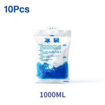 자전거 하이드레이션 팩 백팩 가방 재사용 가능 얼음 주머니 물 주입 아이싱 쿨러 백 통증 감기 압축 음료 식품 냉장 보관 신선 유지 젤 드라이 아이스 팩 10 개, 05 1000ml X 10
