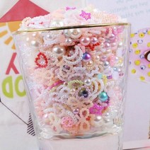 [마켓영] 데코덴 DIY 진주 스팽크 비즈 슬라임 파츠세트 레진공예 탑꾸 악세사리 부자재, 50g, 혼합비즈