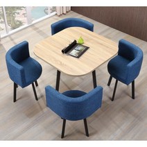 4인가족 화이트 원형 카페테이블세트 사각 라운드 식탁 세트 가정용 공간절약 조립식가구, AK