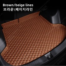 Ecool 볼보 트렁크매트 트렁크 보호 트렁크커버 C30 C70 S40 S60 S60 S90 V40 V50 V60 V90 XC40 XC60 XC90 C40, 4 브라운/베이지 라인, V40(13~19년)