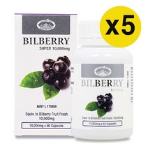 네이쳐스탑 호주산 빌베리 루테인 캡슐 10000mg 60정 x5개, 5개