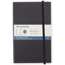 몰스킨 페이퍼 태블릿 하드 커버 스마트 노트 도트 #2 라지(12.7cm x 21cm(5인치 8.25인치)) 블랙 펜+ Ellipse와 호환(별도 판매) 앱 디지털화 및 정리, Large_Smart Notebooks