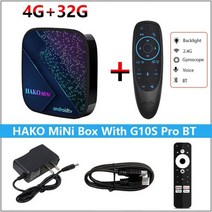 HAKO-미니 스마트 TV 박스 안드로이드 11 구글 인증 Amlogic S905Y4 2 4G 5G 와이파이 BT5 0 4K HDR 미디어 플레이어 DDR4 셋톱, 03-미국 플러그_10-4G 32G G10S Pro B