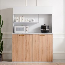 디너스 접이식 식탁 렌지대 주방 수납장, 11.디너스 1200 수납장세트_오크