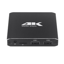휴대용 미니 풀 HD 4K 미디어 플레이어 지원 USB 드라이브 SD 카드 2K 1080P TV 상자 자동 광고 비디오 MP3, 01 Black_01 3GB