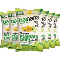 Barnana 질경이 칩 아카풀코 라임 스낵 크기 2온스 6개 팩 팔레오 비건 그레인 프리 칩