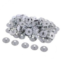 2x100 조각 금속 양초 심지 지지대 탭 12.5x3mm 만들기 양초 용 베이스, 실버, 철
