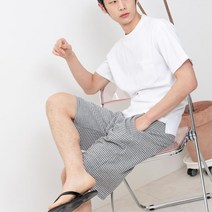 남자스트라이프 반바지 줄무늬 5부 잠옷 여름운동복 바캉스룩 등산반바지 하프팬츠