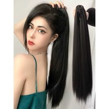 인모 붙임머리 노팁 가발 미용 헤어 염색 연장 컬러, 상세 페이지 참고, 라이트 브라운 50cm