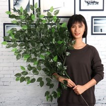 테라스꾸미기 조목 인조나무 플랜트월 조아트 벽면녹화, 1개, C 잎234개