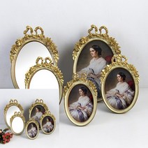 TYDL 타원 리본 액자 거울, 5x7(액자)