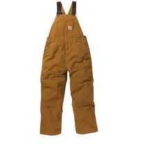 Carhartt 보이즈 빕 멜빵바지 칼하트 브라운 캔버스 US 114539