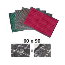 매장입구 신발털기 마름모무늬 발매트 60x90 로비 깔판 상가 카페트 흙먼지 빗물제거 현관용, 1개, 그린 60X90cm