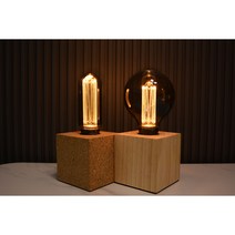 협탁 침실 침대 한방 취침 무드등 디자인 에디슨 led 전구+스탠드 세트, 카인, 룬써클