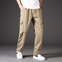 워크팬츠 퍼티그팬츠 남성용 카고 팬츠 밀리터리 스타일 전술 코튼 오버올 멀티 포켓 캐주얼 얇은 루즈