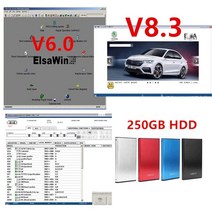 ELSAWIN 6.0 E T/ K 8 .3 A-udi V-W 자동 수리 소프트웨어 차량 전자 부품 카탈로그 250gb hdd, 02 v8.3