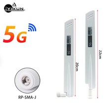 dmb안테나 tv 1pcs 5g 무지향성 접이식 고 이득 18dbi 접착제 스틱 quectel rm500q-gl simcom sim8200ea-m2 5g 모듈 전용, 흰색 rp-sma-j