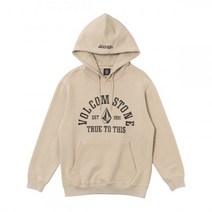 VOLCOM 스톤 유니버시티 컴포트핏 후드티셔츠 베이지