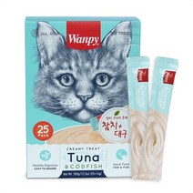 브랜드없음 올리고당 함유 냥이용 참치 대구 츄르25p 습식간식, 기본, 선택완료