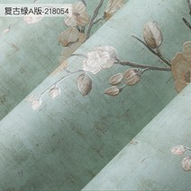 아름다운 꽃무늬 포인트벽지 욕실 천장 장식 시트지, 218054 그린(길이 3mx폭 0.53m)