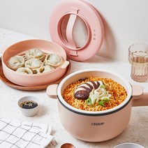 내솥분리형 멀티쿠커냄비 찜기 2단온도조절 세라믹코팅 과열안전장치 라면포트 전기냄비, 민트