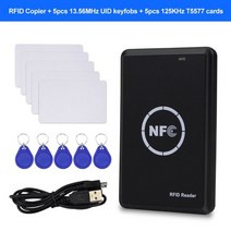 카드 태그 복사기 복제기 리더 휴대용 도어 키 스마트 암호nfc 판독기 작가 rfid 125khz 13.56mhz usb 프로그래머 열쇠 고리 id ic em uid, 키 카드가 있는 복사기
