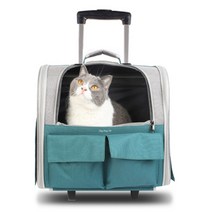 딩동펫 반려동물 더블 포켓 이동장 캐리어형, 네이비