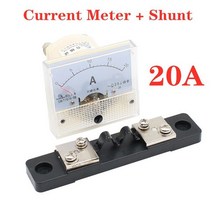 유속계 전류계 게이지 DC 0-20A 85C1 HQ 아날로그 패널 앰프 션트 포함, 01 85C1 Diverter 20A