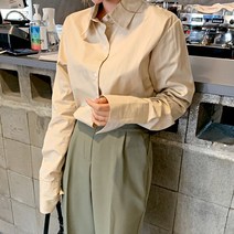 미씨엘라 무지 커프스 셔츠