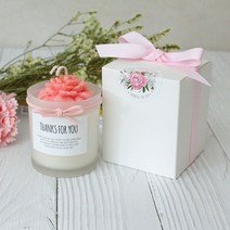 감사표현 어버이날 스승의날 카네이션 양초 천연 소이캔들 (선물포장), 쇼핑백+점화기, 잉글리쉬 페어앤 후리지아