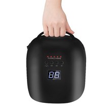 네일 충전식 네일 램프 86W 무선 젤 폴리쉬 건조기 레드 라이트 매니큐어 핸들 UV LED, 01 Red light 86W Black_01 미국