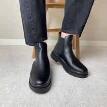 남자 5cm 키높이 겨울 첼시부츠 코디 가죽 스웨이드 신발