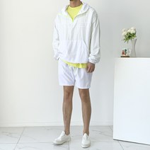 반즈 남자 여름 형광배색 아노락 후드 반바지 트레이닝 세트3color