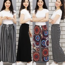 iPSTO 시원하고 편한 밴딩 쿨바지 여름 여성 루즈핏 와이드팬츠 통바지