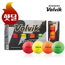 VOLVIK 볼빅 플라이온 무광 2피스 컬러 골프공 칼라 비비드 볼 12구