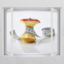 아트박스/꾸밈 ij235-다이어트해요_창문그림액자_뮤럴시트지, C타입-엘레강스골드