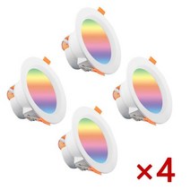 작업등 야외 랜턴 충전식 LED 화물차 써치라이트 LED후레쉬 현장 충전작업등 손전등 캡라이트 Downlight WiFi TUYA Smart Life Dimming Spot Blu, 4pcs 통_7W | China