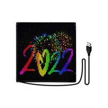 LED 광고판 전광판 차량 휴대용 미니 간판 64*64 디스플레이 화면 자동차 후면 창 빌보드 블루투스 앱 제어 풀 컬러 조명 쇼 표현 패널 813EA 2, 01 LED Billboards