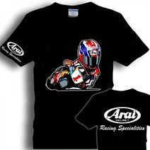 쇼헤이 쇼에이 아라이 오토바이 라이딩 반팔 면 티셔츠, 2XL, 14
