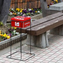 야마자키 일본 야외 사각 재떨이 스탠드 깡통 스모킹 박스 이자까야 일식집