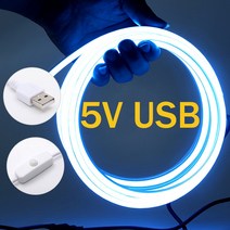 LED 네온플렉스 줄조명 USB 전원 DC 5V 유연한 네온 등 2835 120LED/m 리본 LED 스트립 빛 방수 사인 라이, 03 Red_04 3m