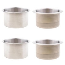 4x 배는 RV 트레일러 90mm u0026 85mm를위한 스테인리스 컵 음료 깡통 홀더를 중단했습니다, 실버, 85x55mm & 90x55mm, 스테인레스 스틸