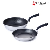 알텐바흐 통5중 헥사 스텐 프라이팬&궁중팬 28cm 2P 세트, 알텐바흐 헥사28cm 2P 세트