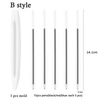 투명 수제 볼펜 실리콘 몰드 UV 수지 에폭시 펜 홀더 주조 DIY 쥬얼리 제작, 05 02 mold 15 pens