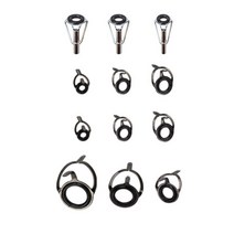 폴대수리키트12Pcs 혼합 크기 낚시 탑 링로드 폴 수리 키트 라인 가이드 눈 세트, 01 12pcs