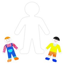 키즈맘아트 초대형 모양종이 남자 MAN 남자모형종이 hb151ea